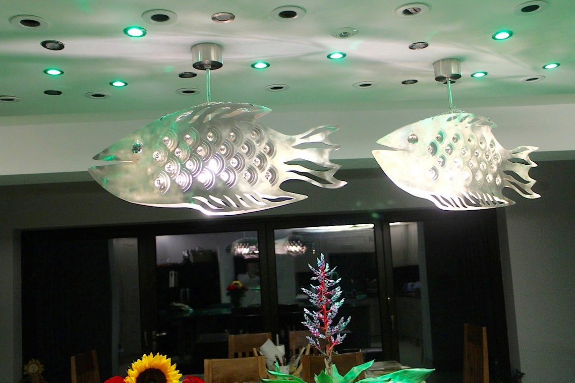 Ceiling Light COD FISH Unique Design Steel Fish Lamp Etsy
