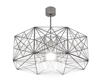 Modern Lamp, ceiling light - geometric MYSTIC ROSE