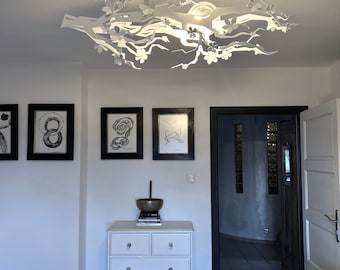 Modern ceiling Lamp, floral oriental design, chandelier Cherry Blossom