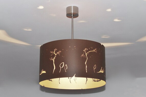 Modern Lamp Unusual Design Ceiling Light Bronze Wind Etsy