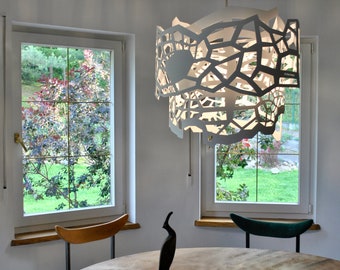 Moderne lamp, geometrisch ontwerp, plafondlamp CELLS --wit