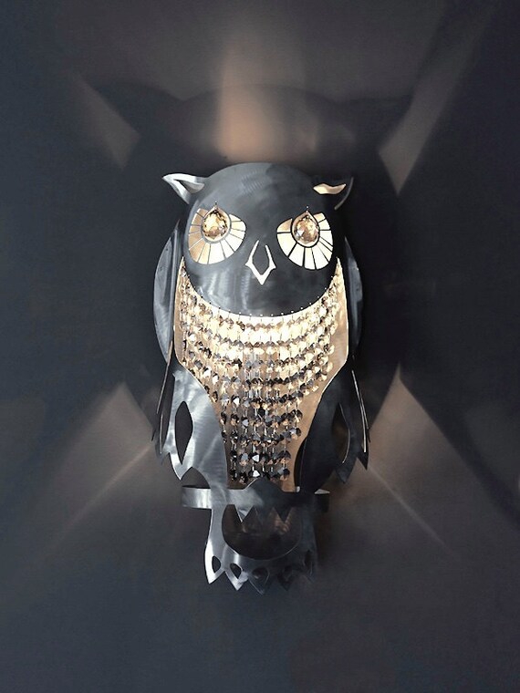 Lamp OWL wall light made of stainless Lamp GOLD OWL wall light made of steel