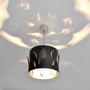 Modern Lamp, ceiling light BLACK BIRDS