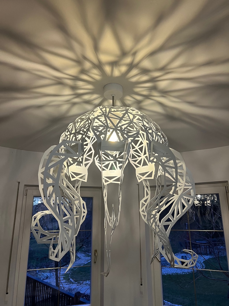 Handcrafted Steel Octopus Ceiling Lamp Nautical Lighting Fixture for Unique Home Decor image 6