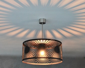 Lampe moderne, plafonnier - géométrique HELIOS cristal noir