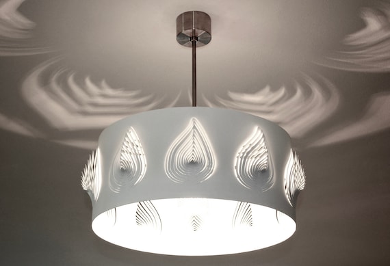 Modern Lamp Unusual Design Ceiling Light Sunny Day White Etsy