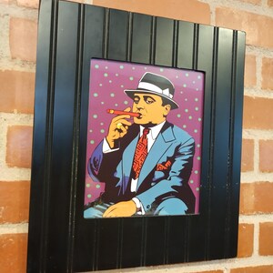 Al Capone Colorful 80&#39;s Pop Art Framed Art Print By Neon Nicho