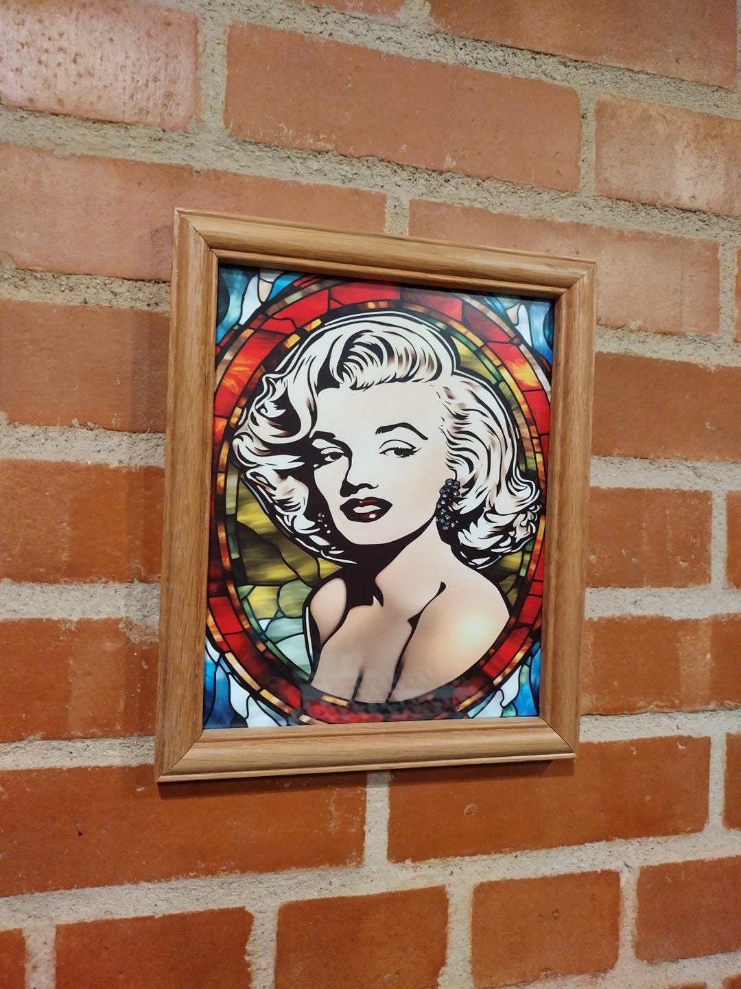 Marilyn Monroe Stained Glass Style Framed Art Print by Neon Nicho - Etsy