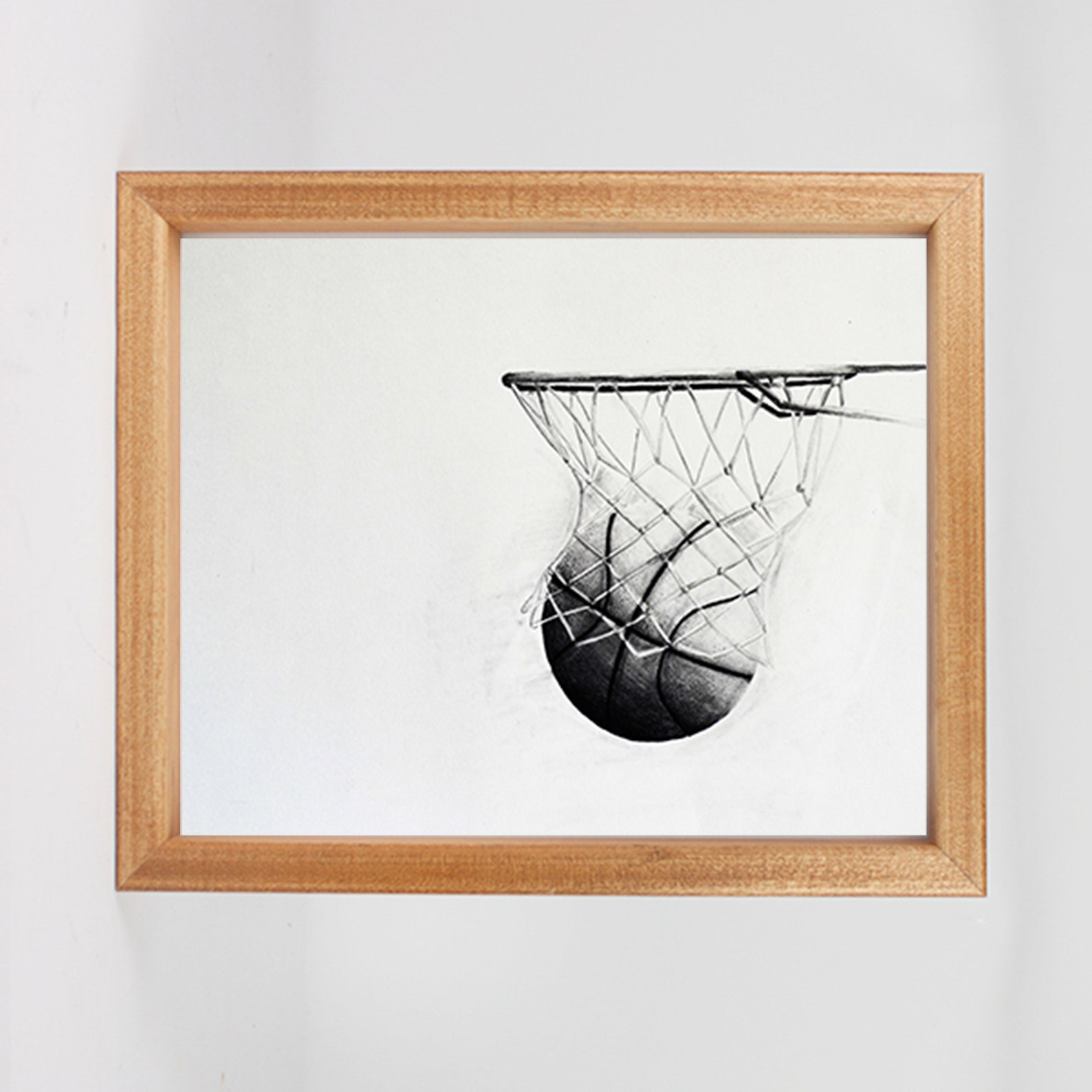 Framed Basketball Art Personalized Basketball Art Framed Etsy