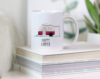 Happy Camper Coffee Mug, Camping Mug, Camping Gift, RV Coffee Mug, Happy Camper Gift, Coffee Mug Gift, RV Life