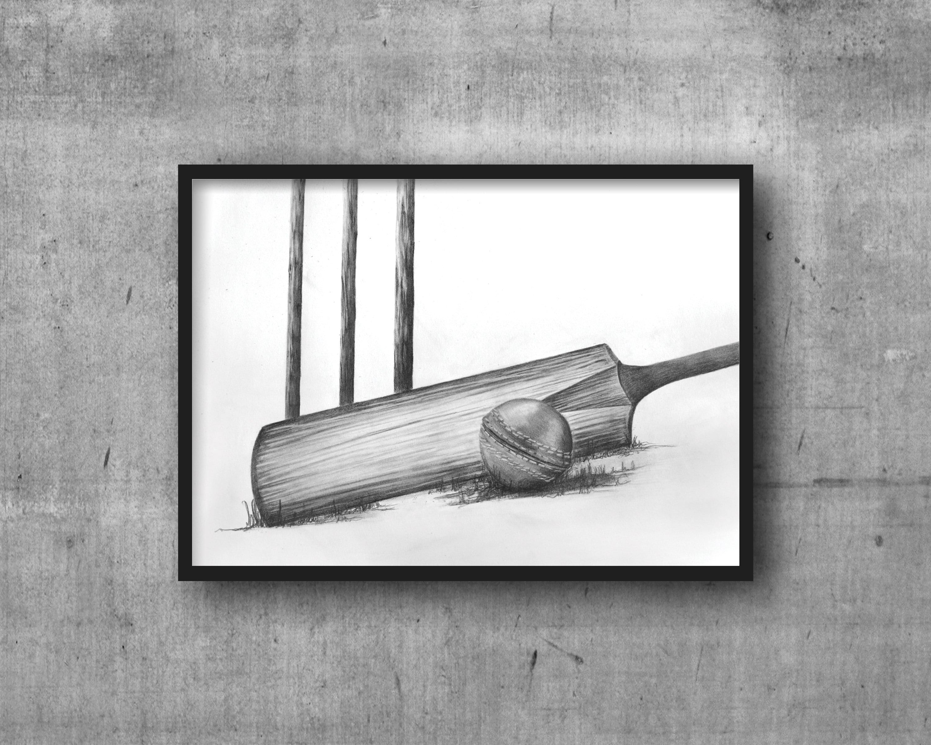 Sketch Cricket Bat Man Image & Photo (Free Trial) | Bigstock