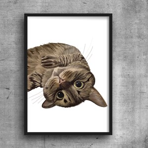 Cat Lover Gift, Cat Home Decor, Cat Nursery Art, Cat Wall Decor, Cat Art Print, Cat Decor, Kids Room Art, Kitten Picture, Cute Cat Gift image 3