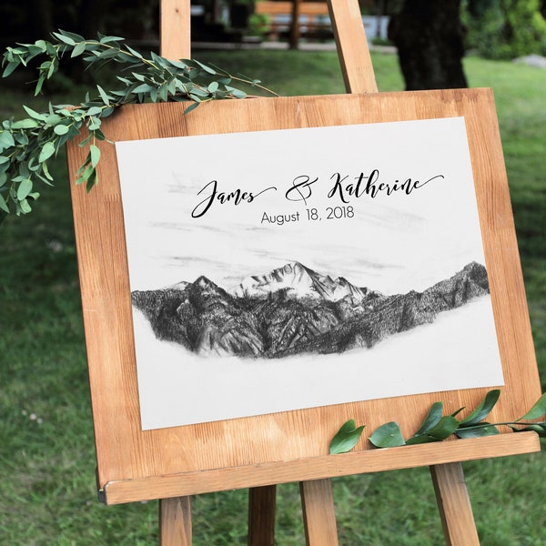 Mountain Wedding Gift, Personalized Mountain Wedding Gift, Colorado Wedding Gift, Rustic Wedding Favor for Guests, Colorado Springs Wedding