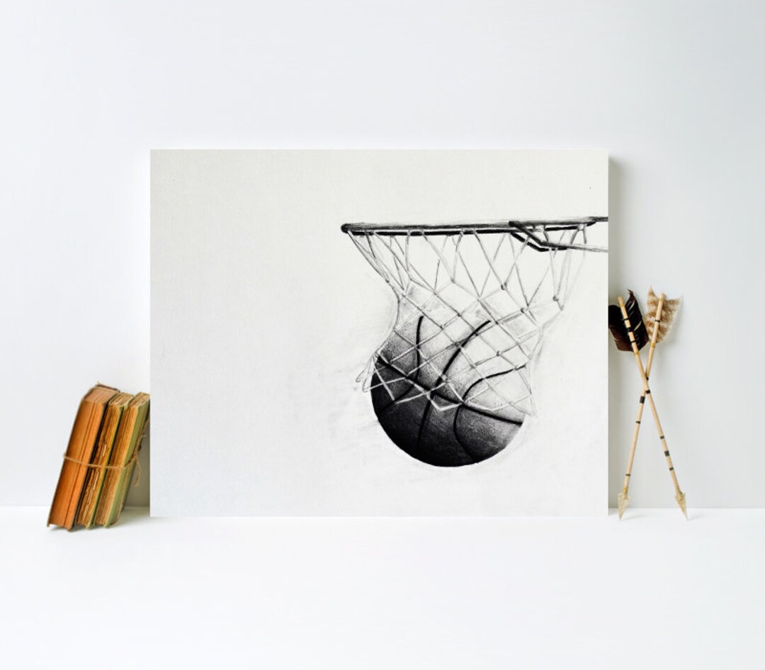 Basketball Canvas Wall Art, Sports Canvas Art, Basketball Canvas