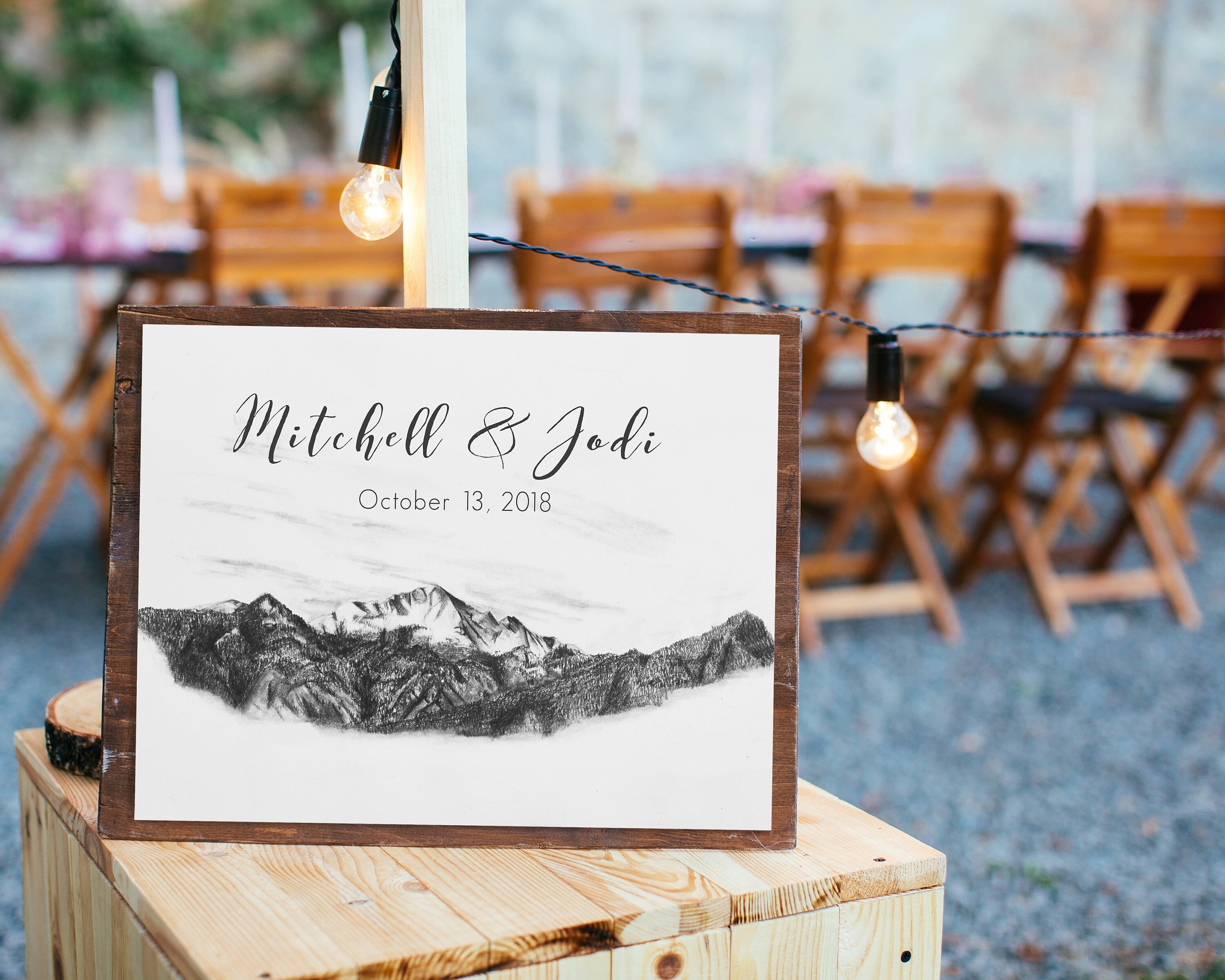 Mountain Wedding Gift Personalized Mountain Wedding Gift Etsy Sweden