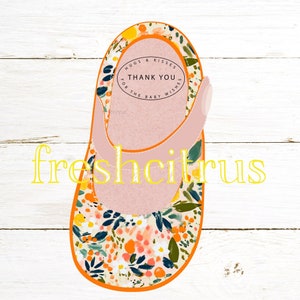 Citrus babyshower bedankkaartje sinaasappels en citroenen afdrukbare Instant Download