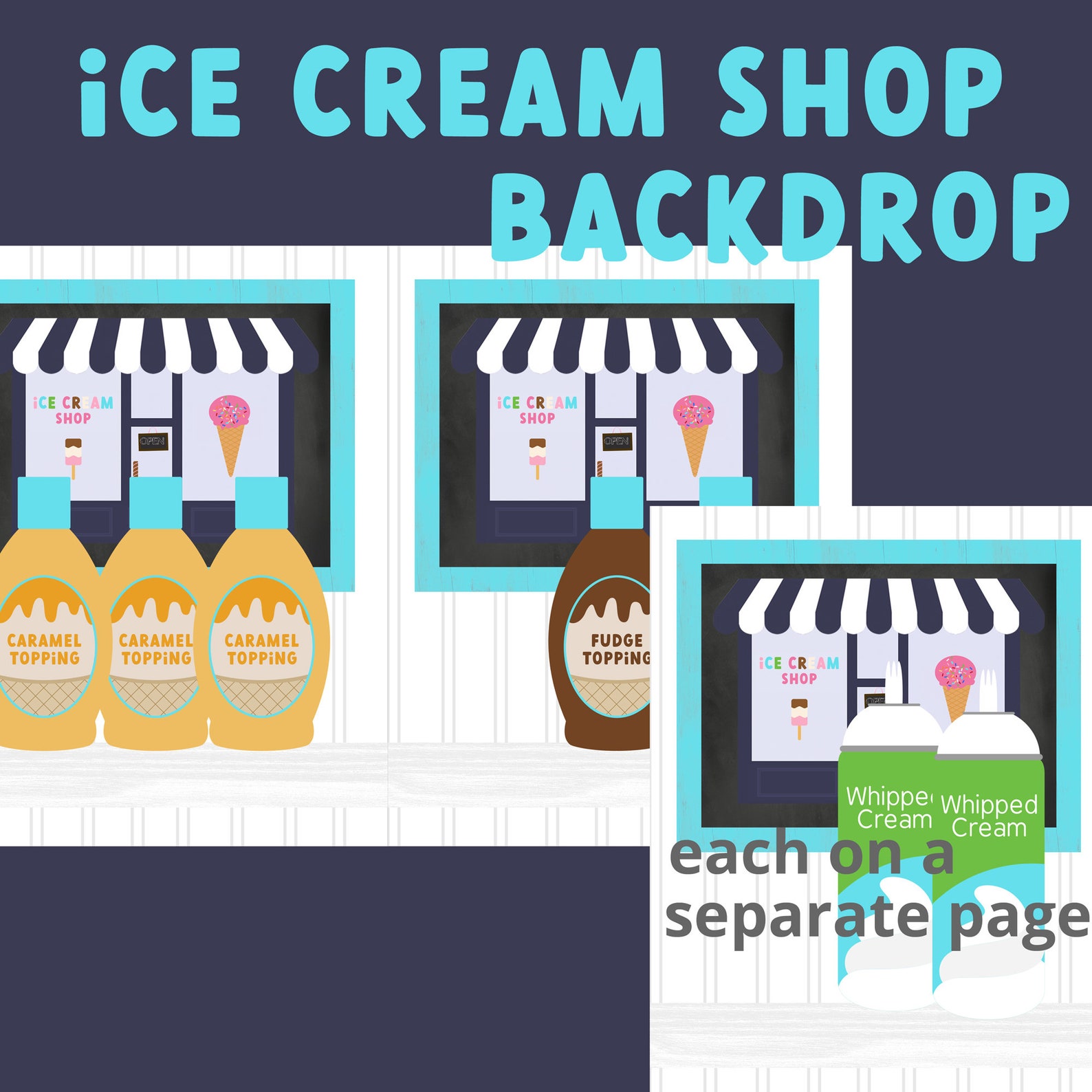 Ice Cream Shop Pretend Play Dramatic Play Ice Cream Shop Etsy