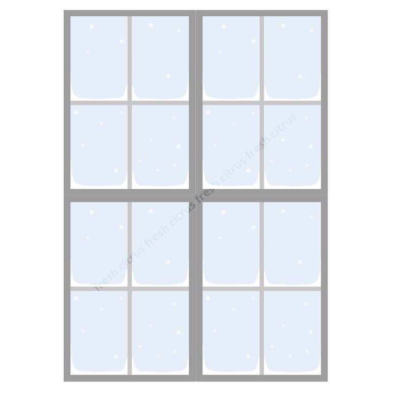 Printable Windows for Pretend Play Day Night and Snowy Windows Printable Instant Download