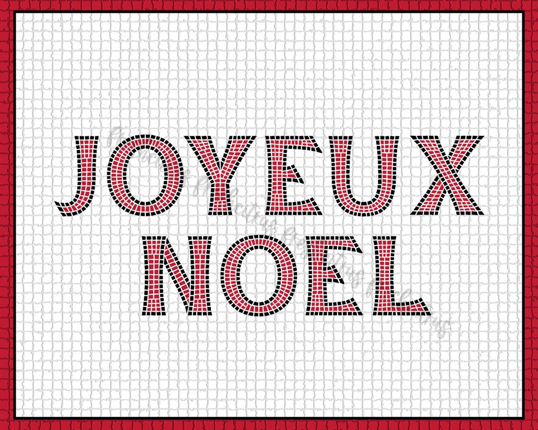 JOYEUX NOEL Mosaic Tile Christmas Gift Tags Printable Instant - Etsy