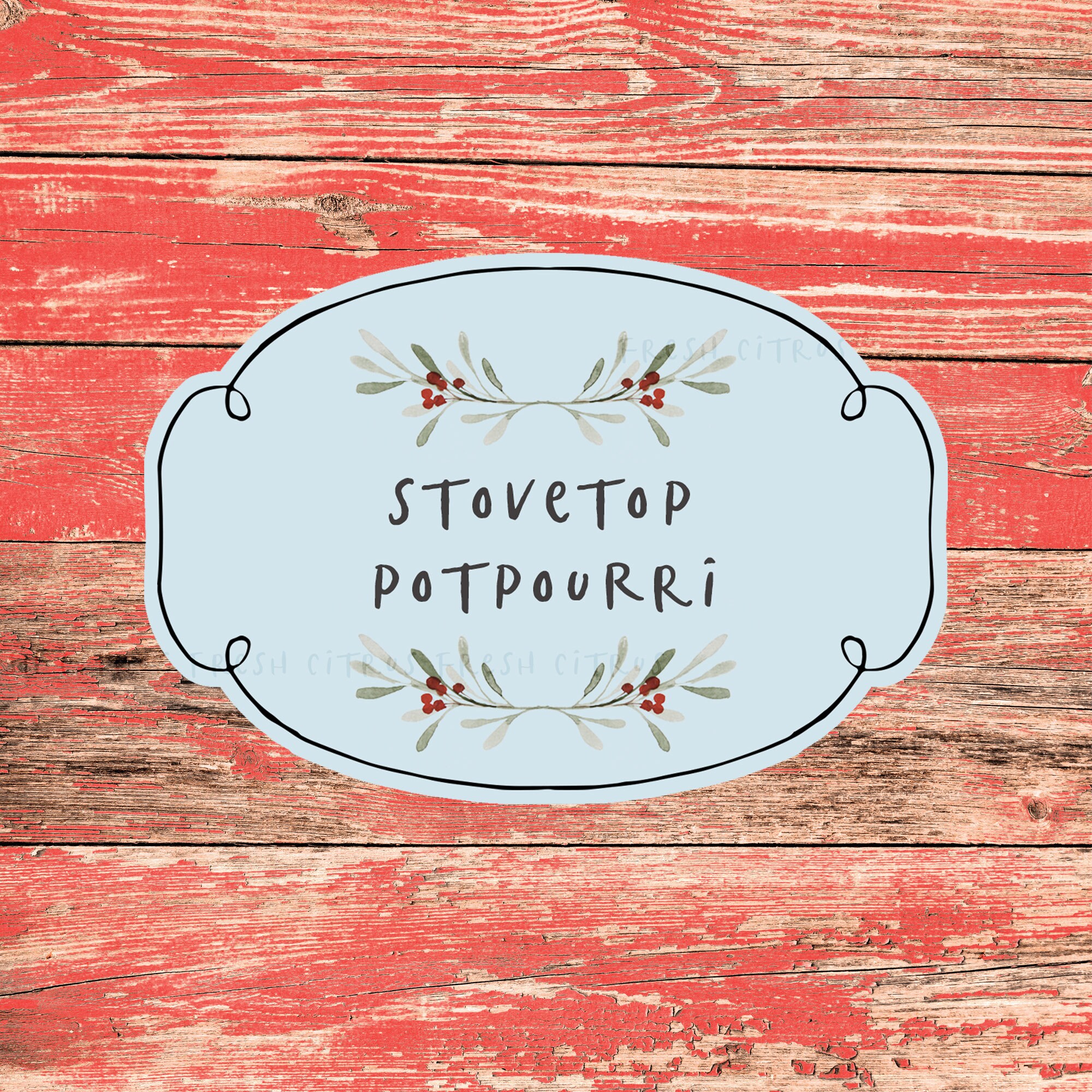 Stovetop Potpourri Label Christmas Tag Printable Instant Etsy