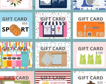 Pretend Play Gift Cards for Grocery Store Dramatic Play Market Display Printable Instant Download