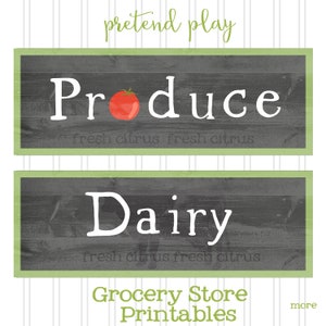 Grocery Store Printables Pretend Play Market Printable Instant Download image 4