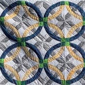 Paper Pieced Double Wedding Ring Pattern - Digital