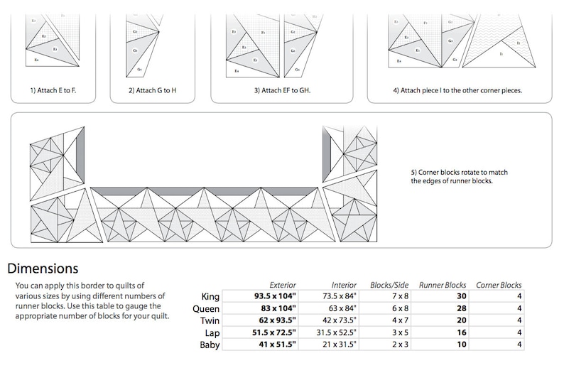 Star Spangled Quilt Border Pattern
