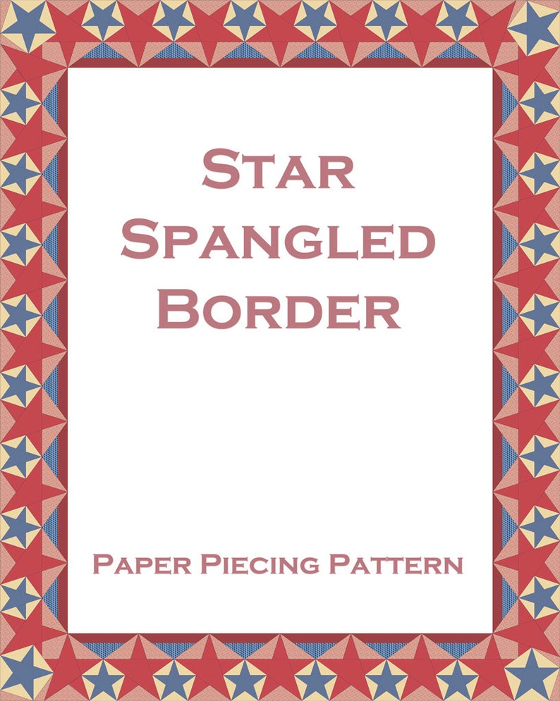 Star Spangled Quilt Border Pattern