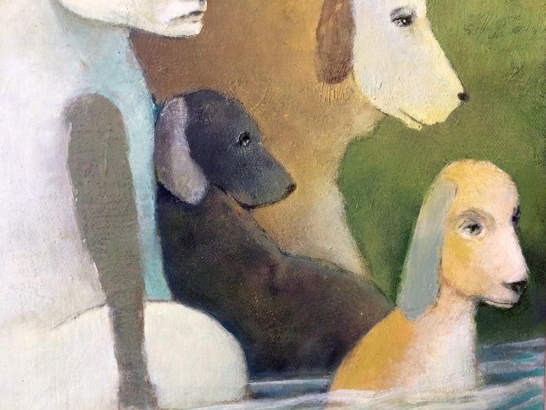 Dog Lover Art Print Limited Edition Giclee Whimsical Animal Etsy