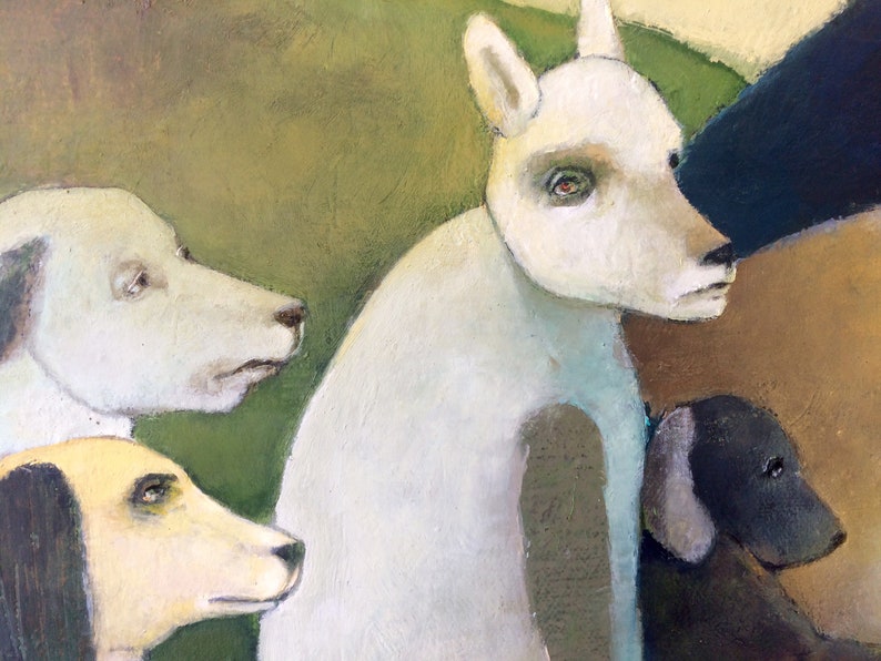 Dog Lover Art Print Limited Edition Giclee Whimsical Animal Etsy