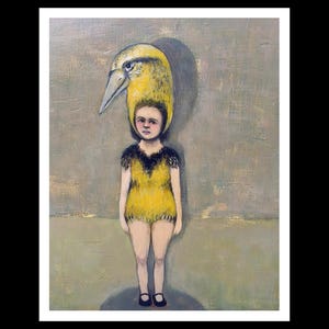 Whimsical Ballerina Art Print: Canary Yellow Bird Costume by Shannon Richardson image 1