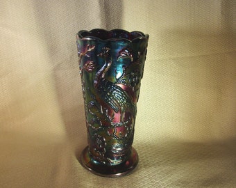 Fenton Peacock Vase Etsy