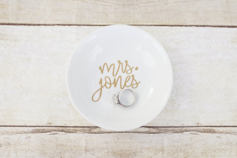 Custom Wedding Bridal Ring Dish Circle image 1