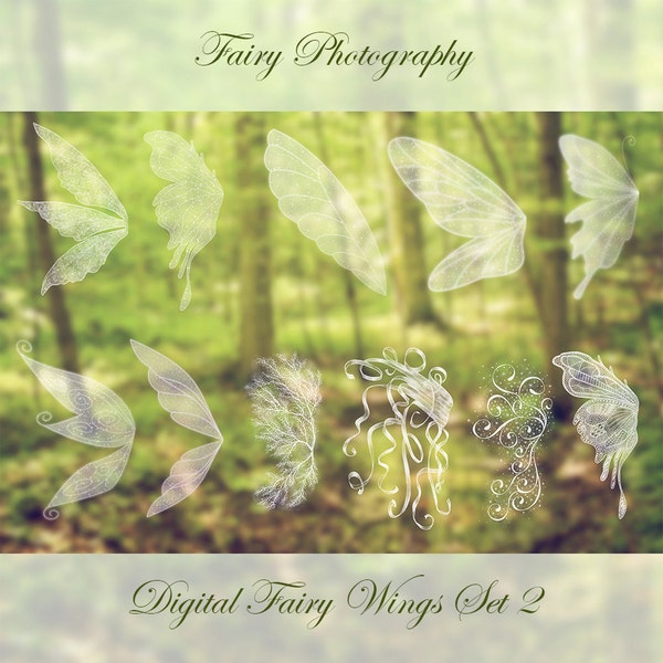 11 Fairy Wings Photoshop OVERLAYS Set 2!