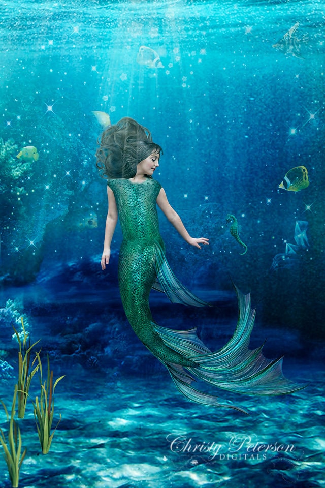 Ocean Sea Floor Underwater Digital Background for Mermaids - Etsy