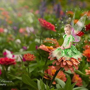 Marigold Flower Garden Fantasy Digital Background for Fairy Photography ...