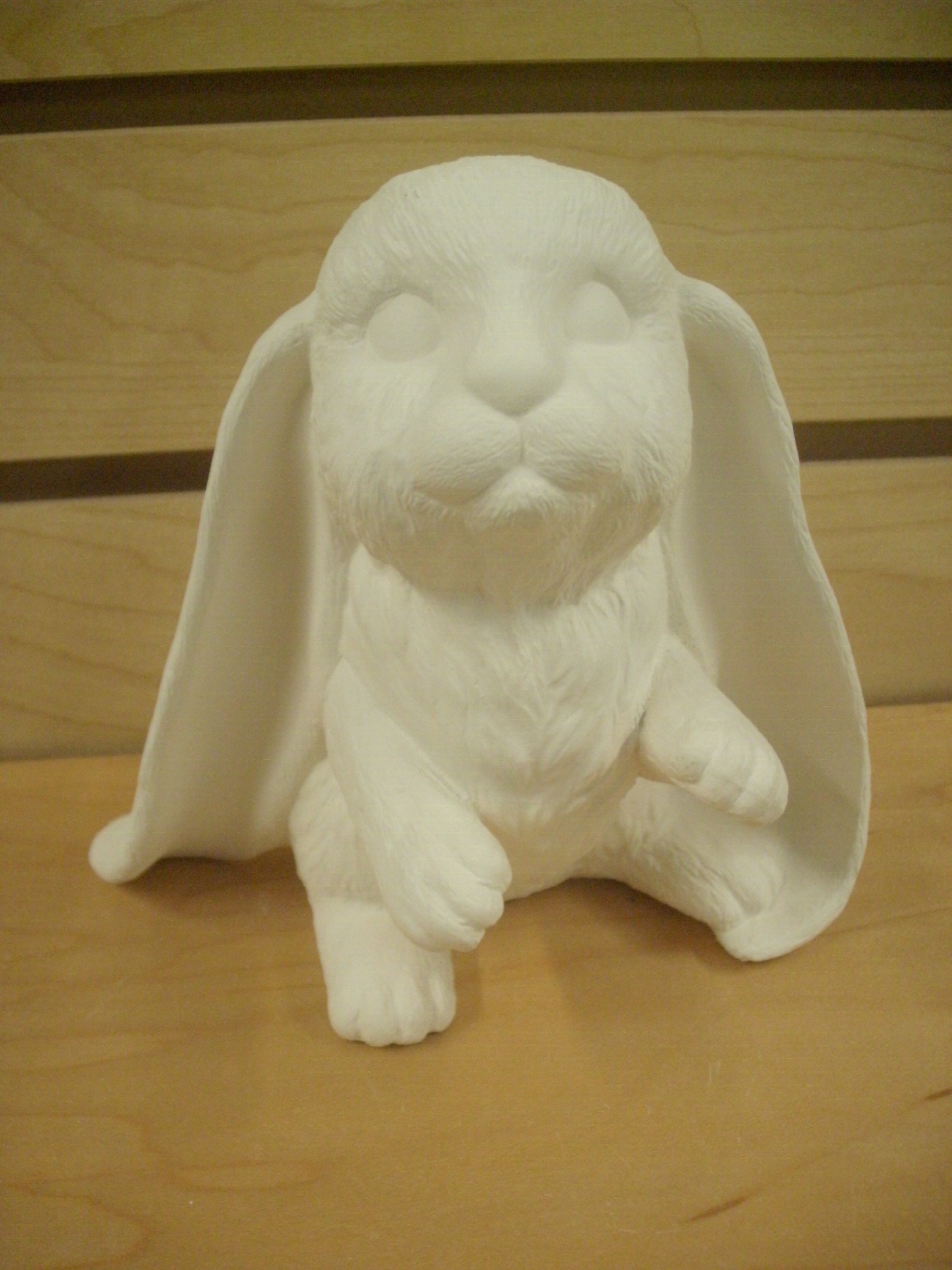 Ready to paint Ceramic rabbit LOP EARED playful bunny Etsy