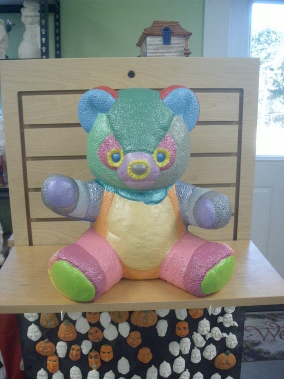 giant rainbow teddy bear