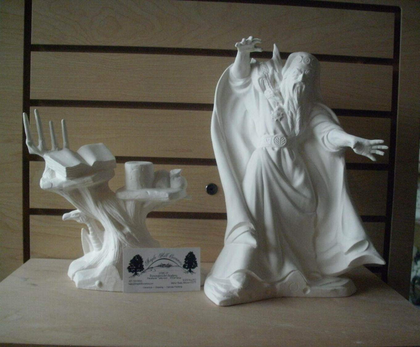 Unpainted Ceramic Wizard spell table dragons Ceramic bisque to Etsy
