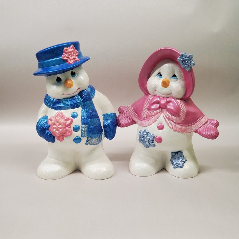 Ceramic Snowman ready to paint Snowwomen Christmas ceramic Etsy