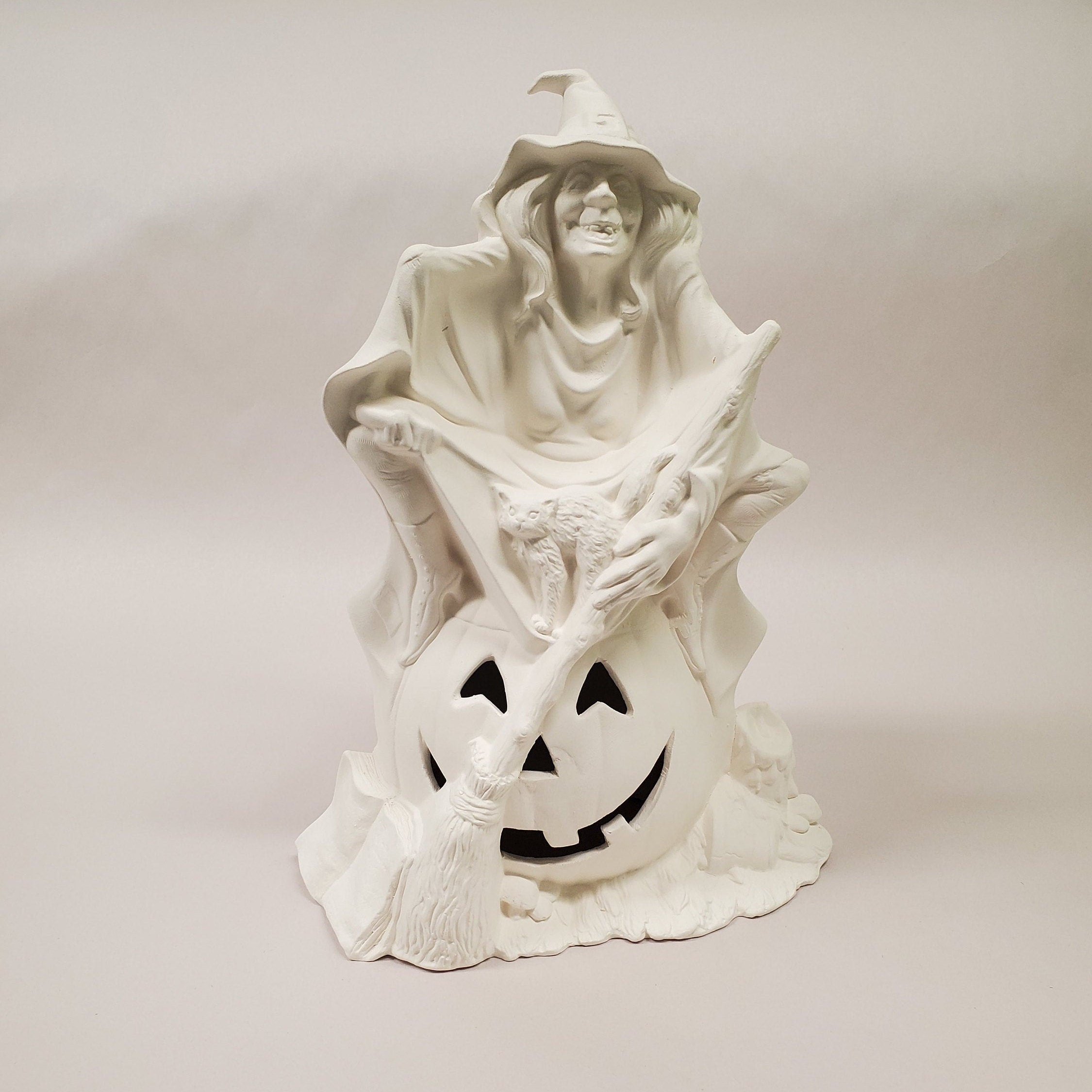 Ceramic bisque witch Ready to paint ceramic Halloween witch Etsy