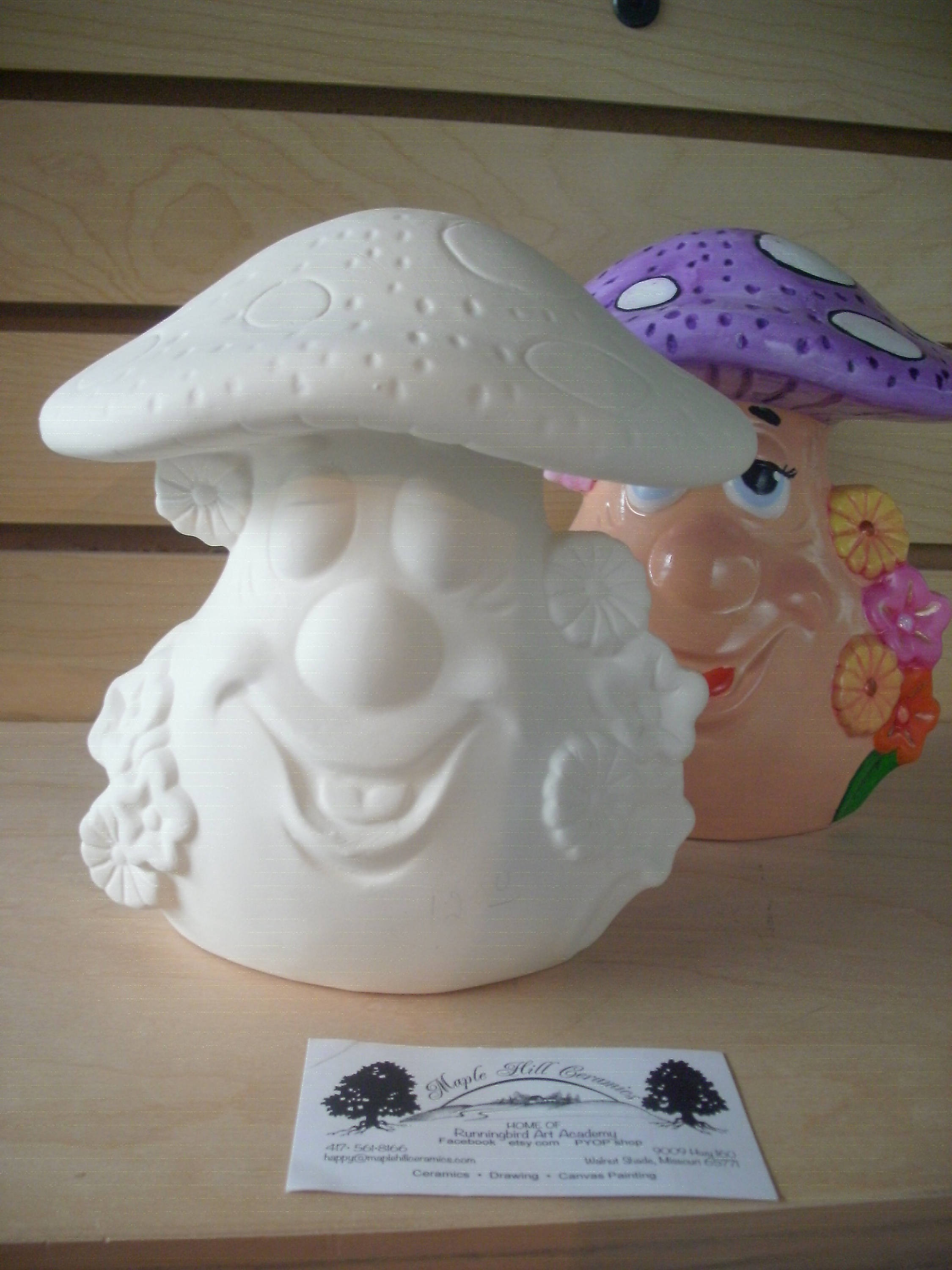 UNPAINTED DIY ceramic ready to paint Mushroom Outdoor Garden Etsy
