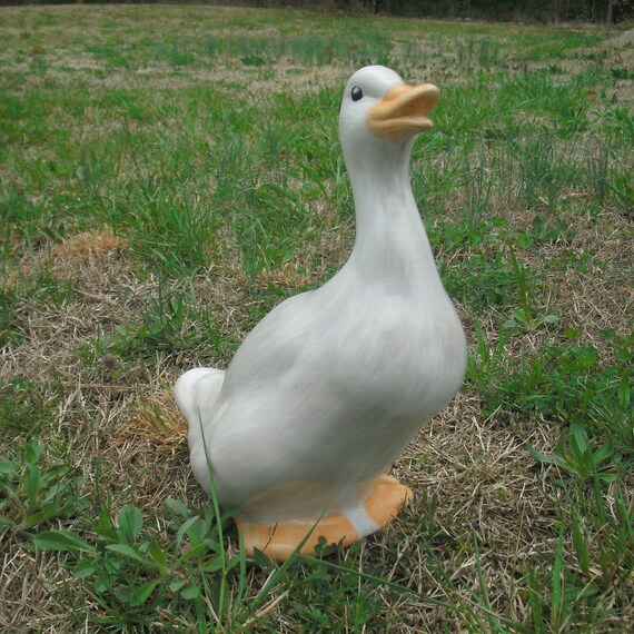 Large Vintage Style Duck Outdoor Yard Statue Duck Decor Gifts Etsy