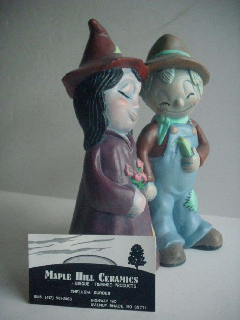 Halloween decorations ceramic Witch Scarecrow gifts for her Purple decor Halloween Decoration Halloween scarecrow centerpiece witch decor