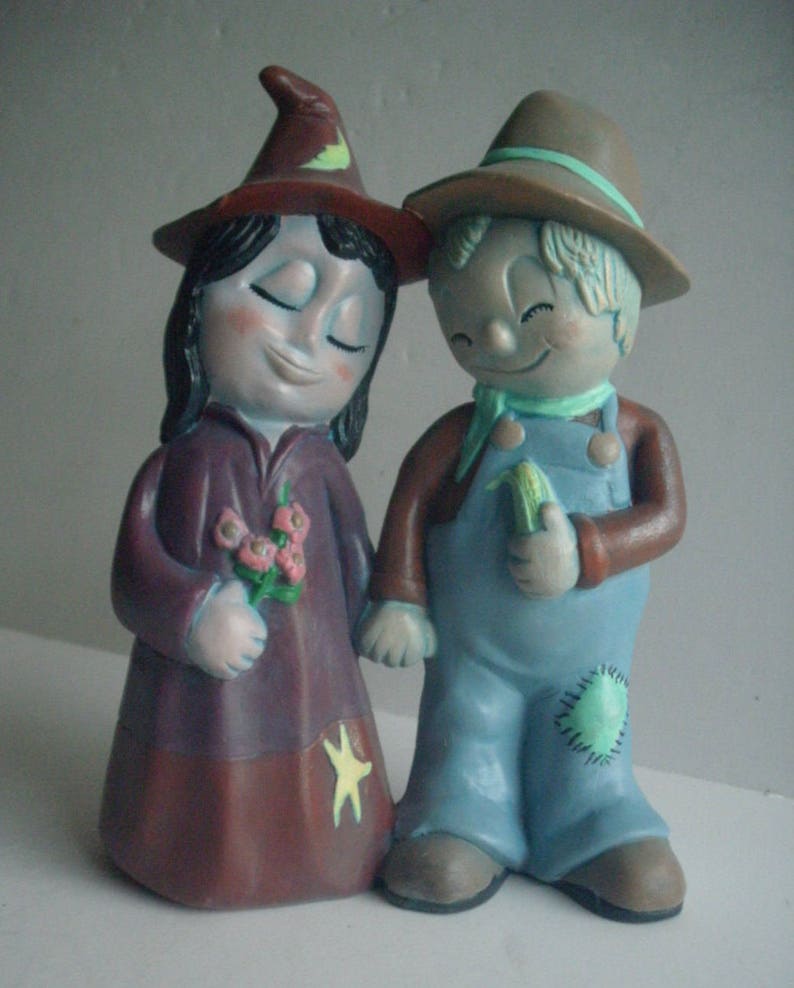 Halloween decorations ceramic Witch Scarecrow gifts for her Purple decor Halloween Decoration Halloween scarecrow centerpiece witch decor
