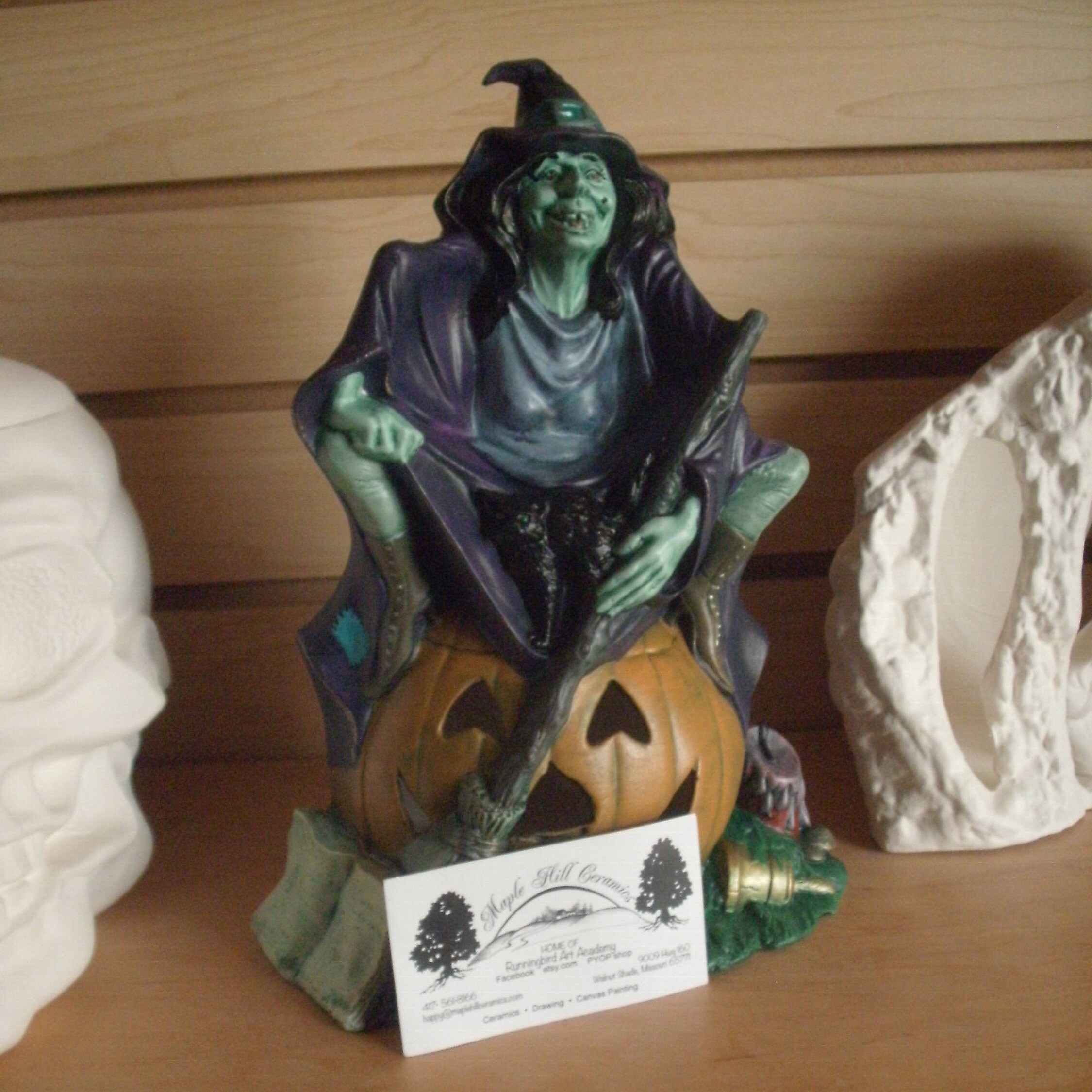 Ceramic bisque witch Ready to paint ceramic Halloween witch Etsy