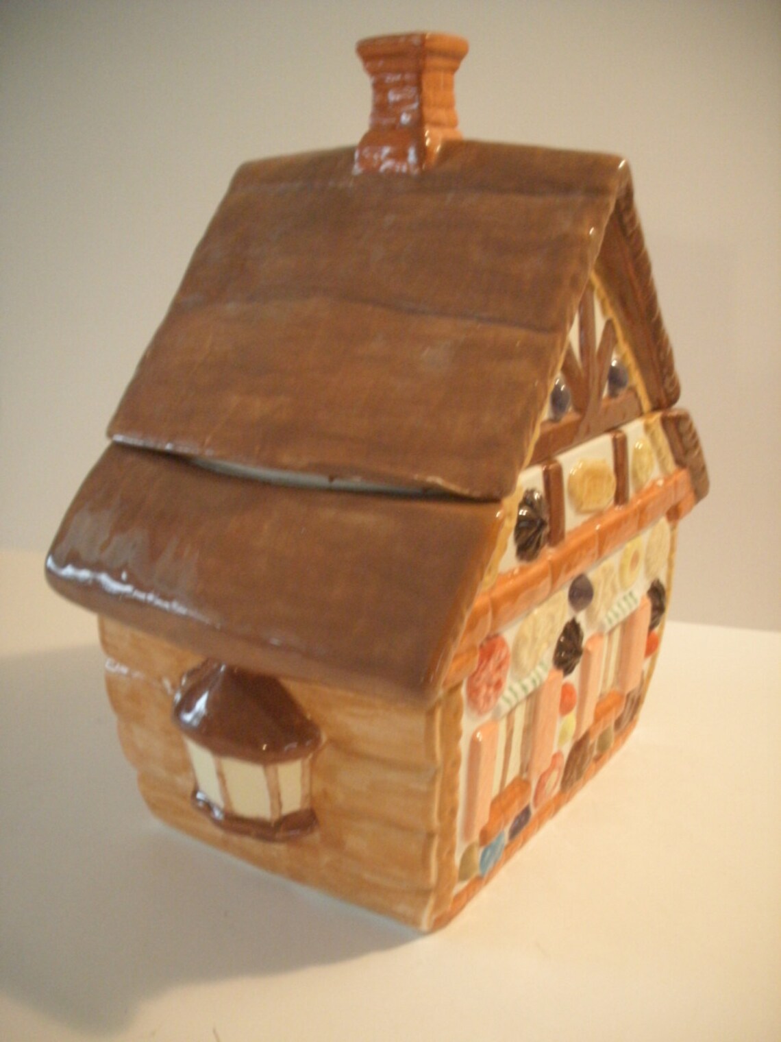 Ceramic gingerbread house cookie jar Unpainted ceramic bisque Etsy