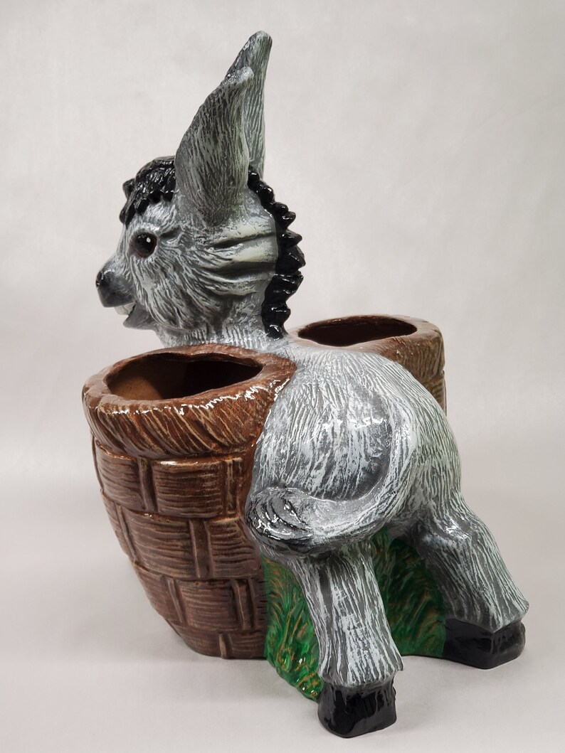 Donkey planter double basket donkey planter donkey flower pot Etsy