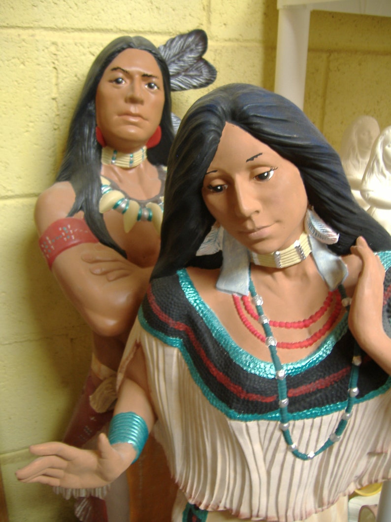 Ceramic Indian Maiden Statue gifts for her Native American ...